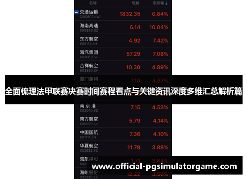 全面梳理法甲联赛决赛时间赛程看点与关键资讯深度多维汇总解析篇