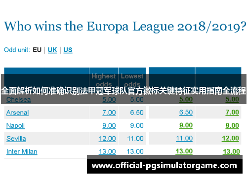 全面解析如何准确识别法甲冠军球队官方徽标关键特征实用指南全流程